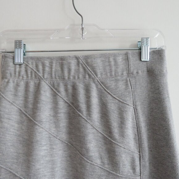 ANTHROPOLOGIE DAILY PRACTICE Seamed Midi Skirt in Gray Jersey Casual Comfy Sz S - Picture 4 of 13